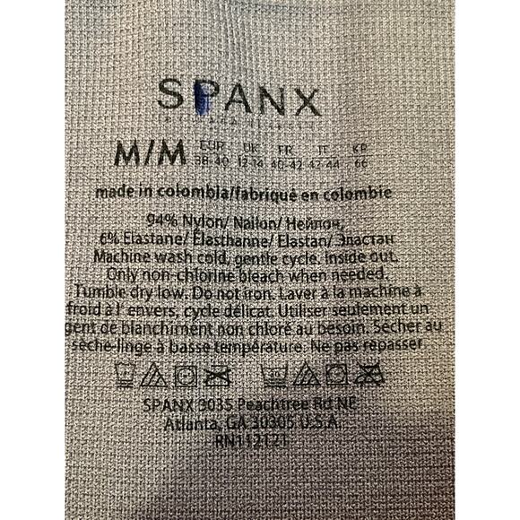 Spanx Gray Camo Print Leggings Medium Workout Casual Athleisure Gym Running - Picture 4 of 6